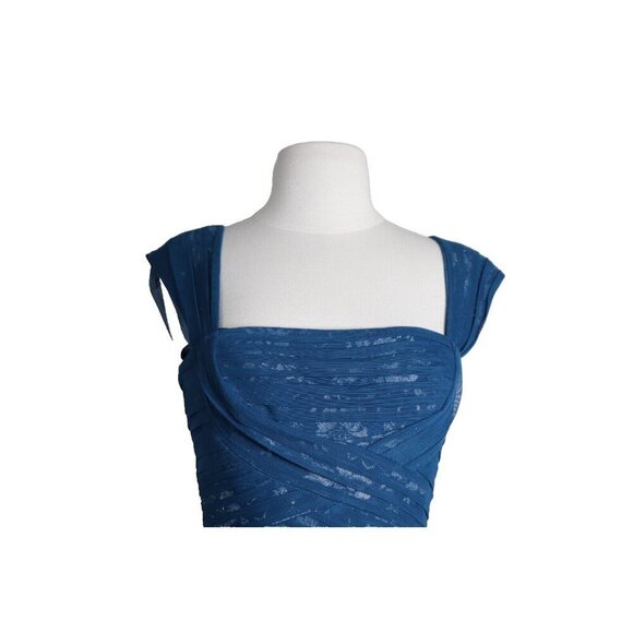 BCBGMaxazria Womens Small Blue Ink Ivetta Sleeveless Cocktail Dress CVR6P451 - Picture 3 of 13